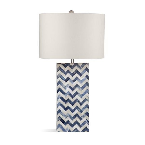 Bassett Miror Co Inc Bassett Mirror L3796T Dunmore Table Lamp; Blue & White L3796T